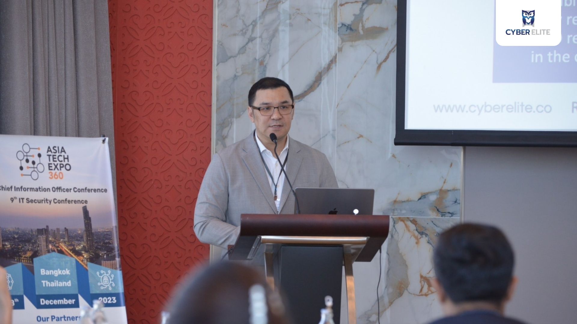 CYBER ELITE ได้รับเกียรติเป็นผู้บรรยายในงานประชุมด้านความปลอดภัยไอที ASIA TECH EXPO 360 ในหัวข้อ CIO and IT Security Conference Bangkok 2023